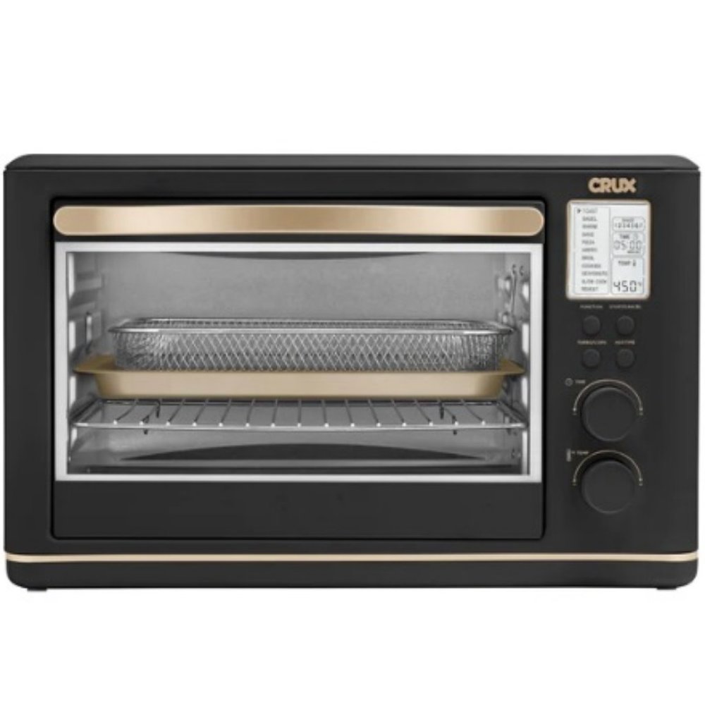 Super Chic CRUX 6-Slice Digital Air Fryer Toaster Oven in Black